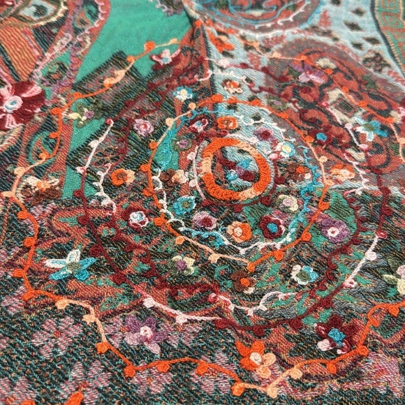 Anu embroidered Boho Sweater  100% Rayon - Picture 9 of 12